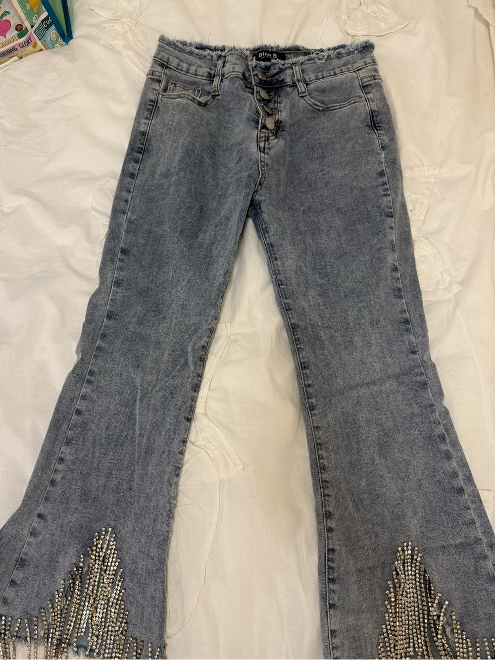 Diamond fringe jeans